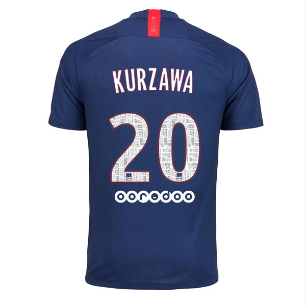 Camiseta Paris Saint Germain NO.20 Kurzawa Replica Primera Ropa 2019/20 Azul